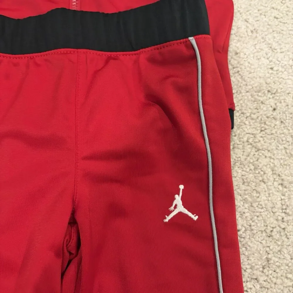 NWT Jordan Wind Breaker Piping Set Full Zip Long Sleeve/Jogger Red Toddler 2T